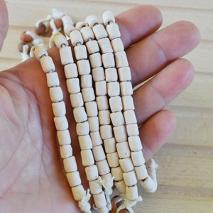20 Pink Clay Cylinder Beads: Handmade Ceramic Jewelry Making (6x8 mm)