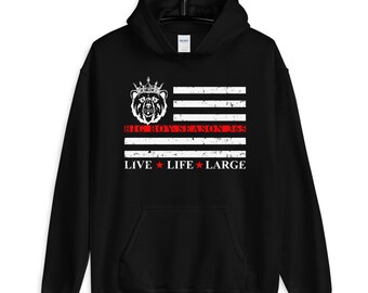Live Life Large Flag Hoodie
