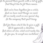 1 100 Poems A6 Wedding Money Request Poem To Place Inside Etsy