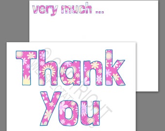 1-100 Pack of Thank You Cards Postcards Notes Envelopes A6 Heart Multi Pack