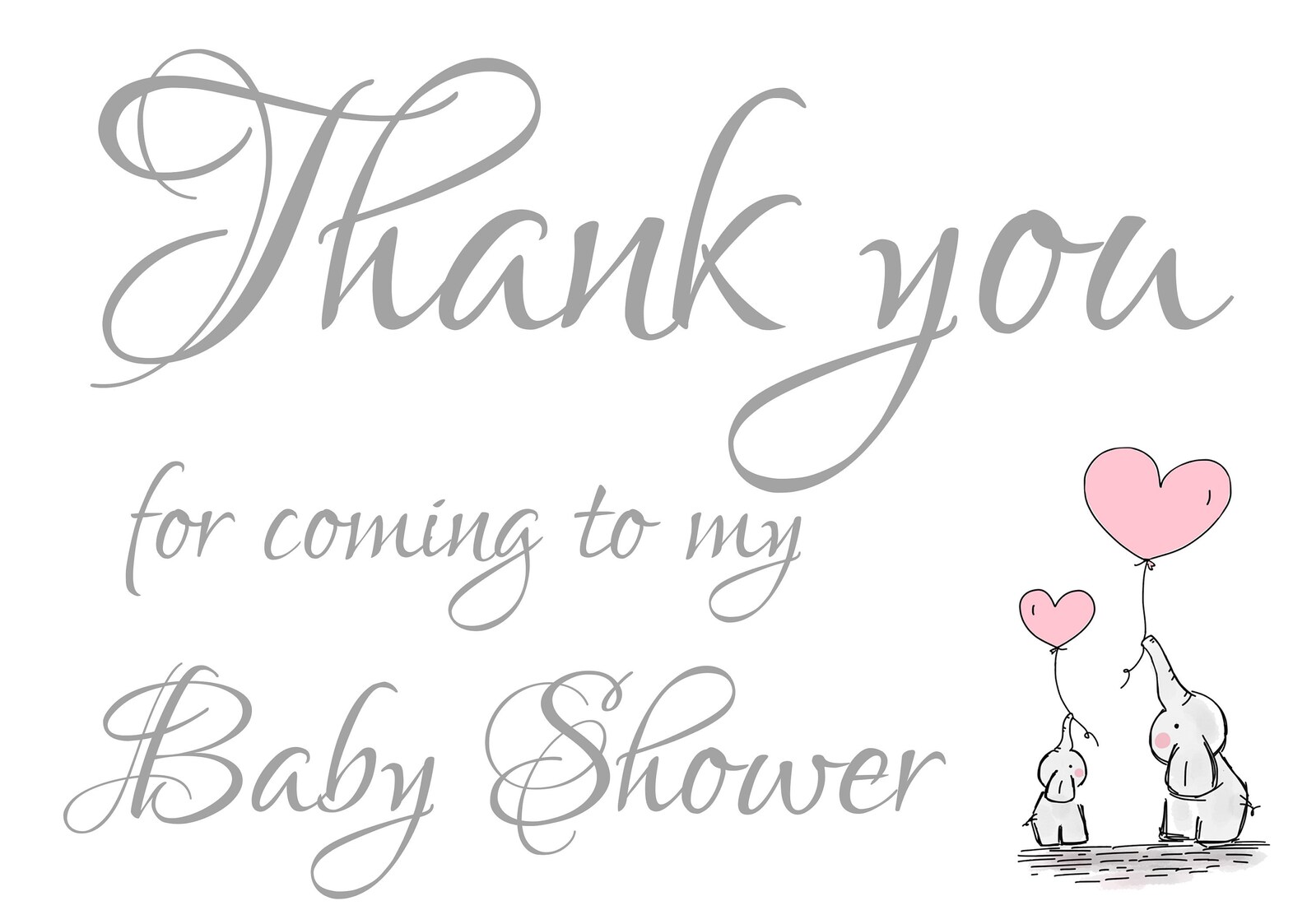 1100 Pack of Thank You for Coming to My Baby Shower Cards Etsy