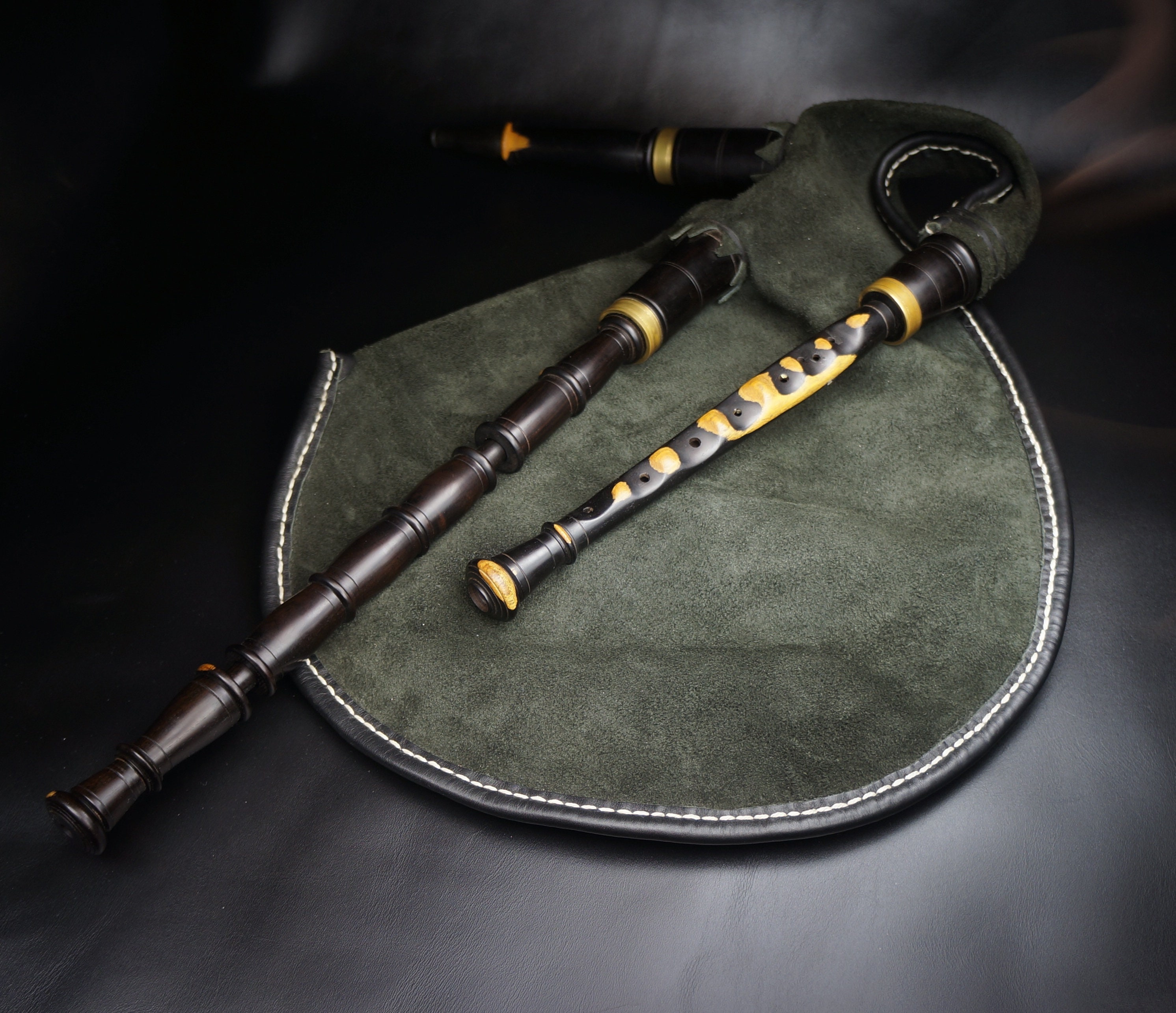 Sackpipa swedish bagpipe in african blackwood Etsy