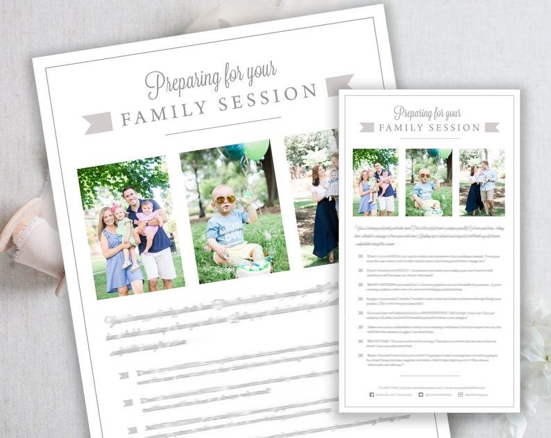 Family Photographer Bundle Questionnaire Prep Guides and Etsy