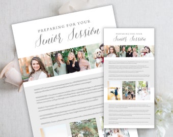 Style Guide Template. Senior Session Guide. Senior Prep Guide. Photography Style Guide. Template. Marketing Templates.
