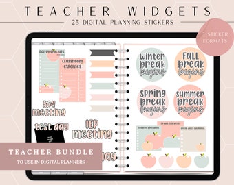 Teacher Widgets | Teaching Digital Stickers | GoodNotes Stickers | Teacher Stickers | iPad Planning | Digital Planner Stickers | Precropped