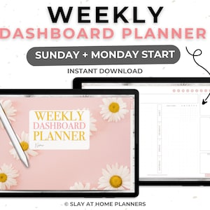 Weekly Dashboard Planner | Weekly Digital Planner | Undated Digital Planner | Weekly To Do | Weekly Planner | GoodNotes Planner | Lag Free