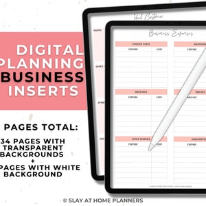 Business Inserts for Digital Planners | Digital Planning Inserts | Digital Planning Pages | Digital Inserts Only