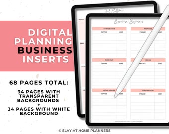 Business Digital Planner Inserts | 68-Page PNG Bundle (Digital Download)
