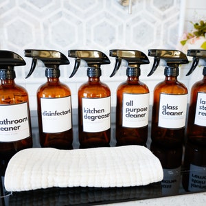 Cleaning Labels | Spray Bottle Labels | Custom Labels | Printable Labels | Cleaning Labels For Bottles | Cleaning Bottle Labels