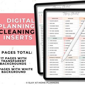 Cleaning Inserts for Digital Planners | Digital Planning Inserts | Digital Planning Pages | Digital Inserts Only