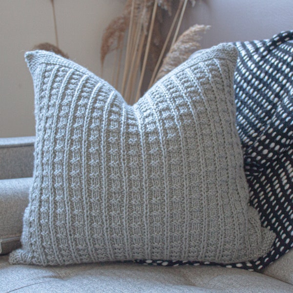 Pattern | Reversible Bobble Plaid Pillowcase | Knit PDF | Instant Download