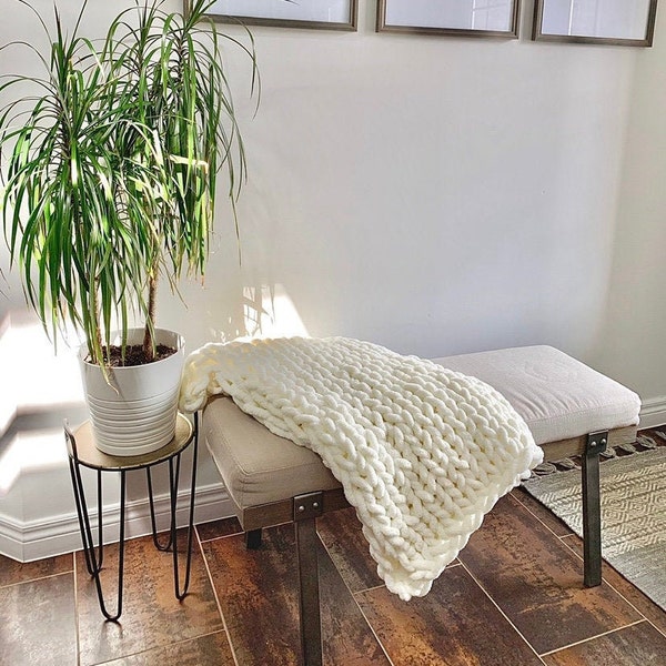 Chunky Knit Blanket Etsy Canada