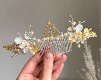 Magic Floral Hair comb Flower wedding accessories Bohemian Bridal Hair piece Magic wedding After all this time? Always! Flower pearl comb