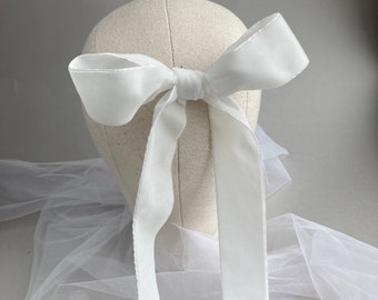 Lazo de terciopelo, accesorio navideño, pinza o coletero, adorno para el cabello, tocado bohemio para boda, lazo para niña de las flores, lazo con pinza, lazo de cinta, lazo blanco para novia