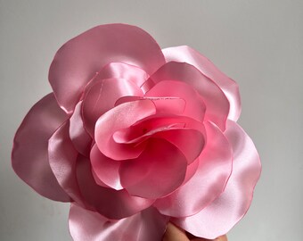 Extra Large White Flower Brooch Oversized Rose Brooches for Women, Handmade Big Flower Pin for Wedding Christmas gift woman White rose pin