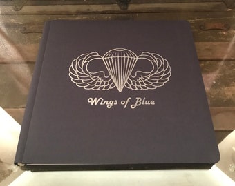Air Force Academy "Wings of Blue" 12 x 12 Scrapbook album with jump wings insignia
