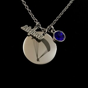 Air Force Jump Necklace - Wings of Blue