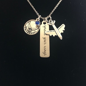 Air force pilot wings necklace best sale
