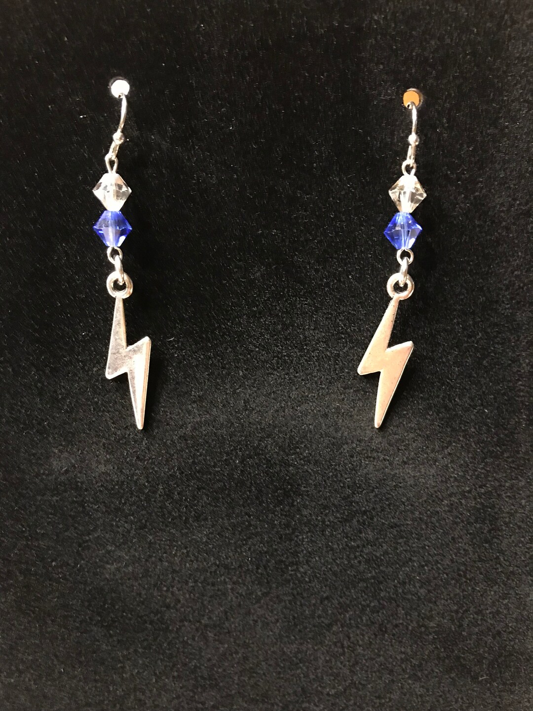 Air Force Earrings, Falcon Thunder Bolt Earrings With Genuine Swarovski