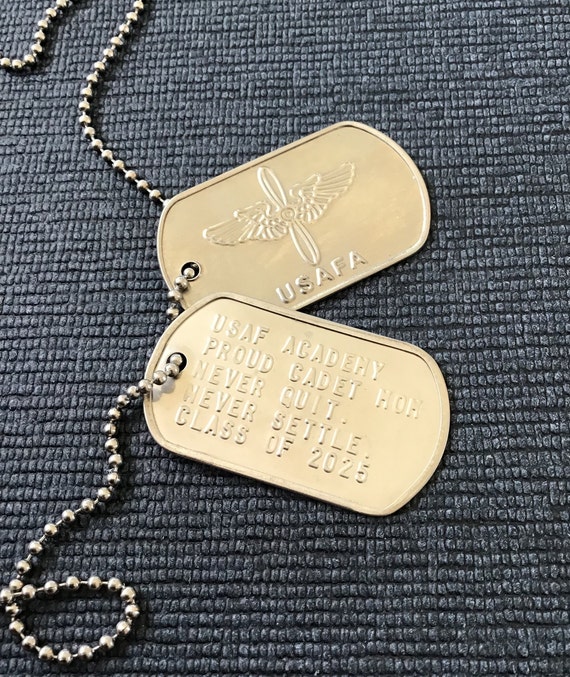 ★SENTIMENTS★ NO.494 SOLDIER TAG EARRING Punk Rock Emo Goth Razor Blade Earrings - 2 3/4