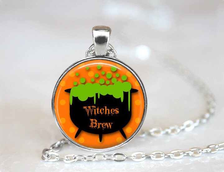 Halloween Necklace Halloween Jewelry Witch Jewelry Witch Etsy