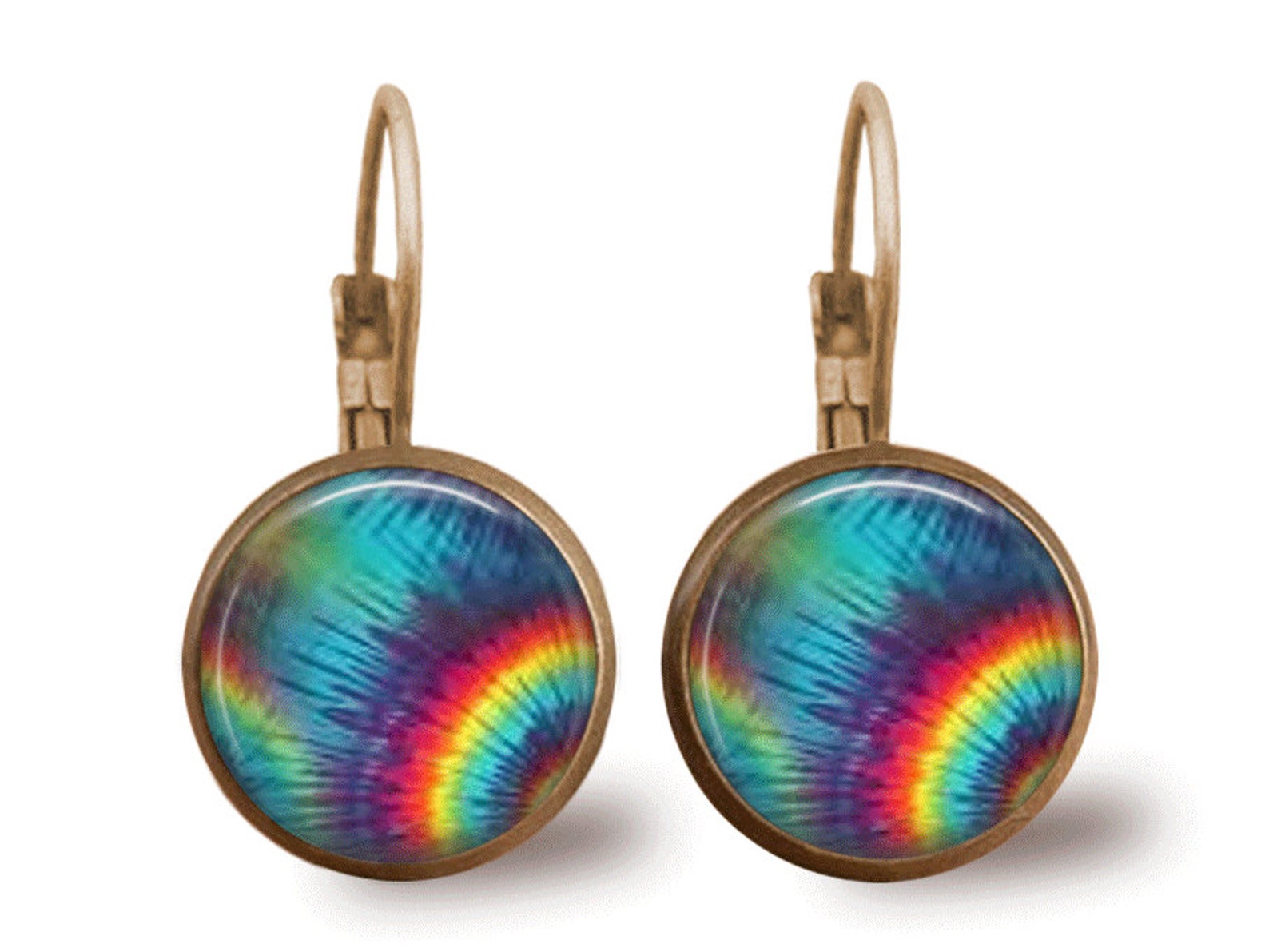 Glass Tile Earrings Glass Tile Jewelry Tie Dye Earrings Tie Etsy