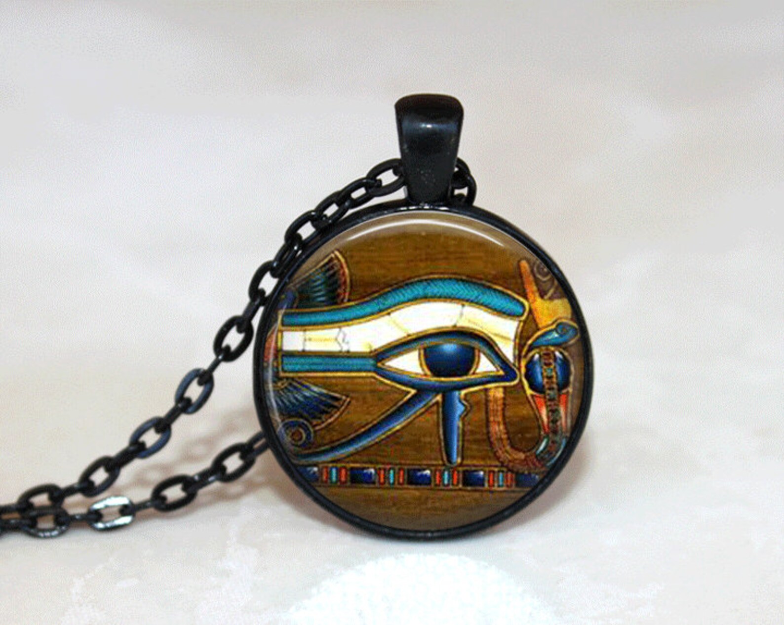 Eye of Horus Egyptian Necklace Glass Tile Jewelry Eye of Horus Etsy