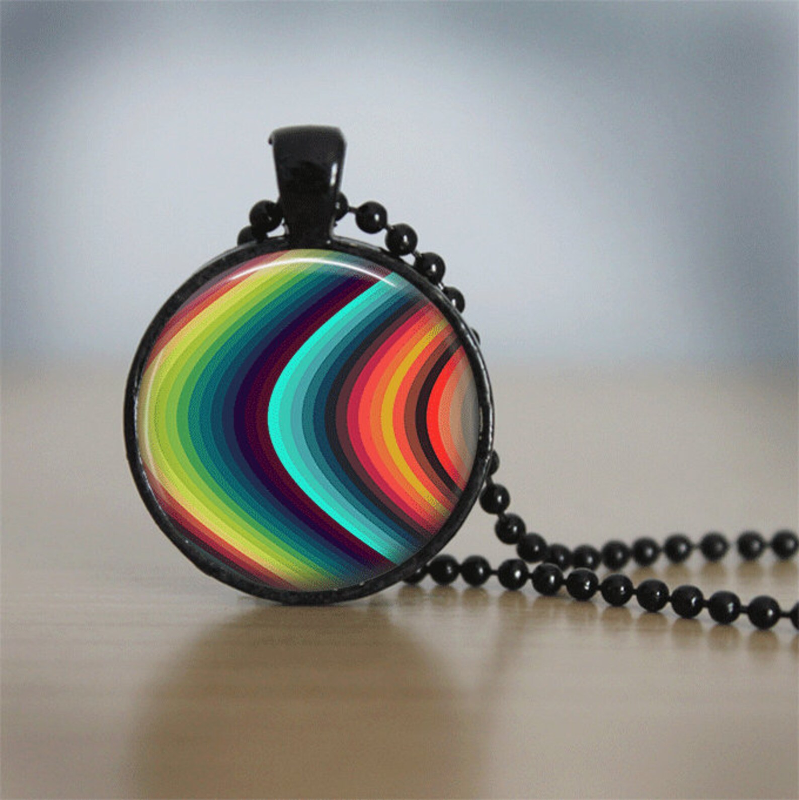 Abstract Art Necklace Glass Tile Necklace Glass Tile Jewelry Etsy