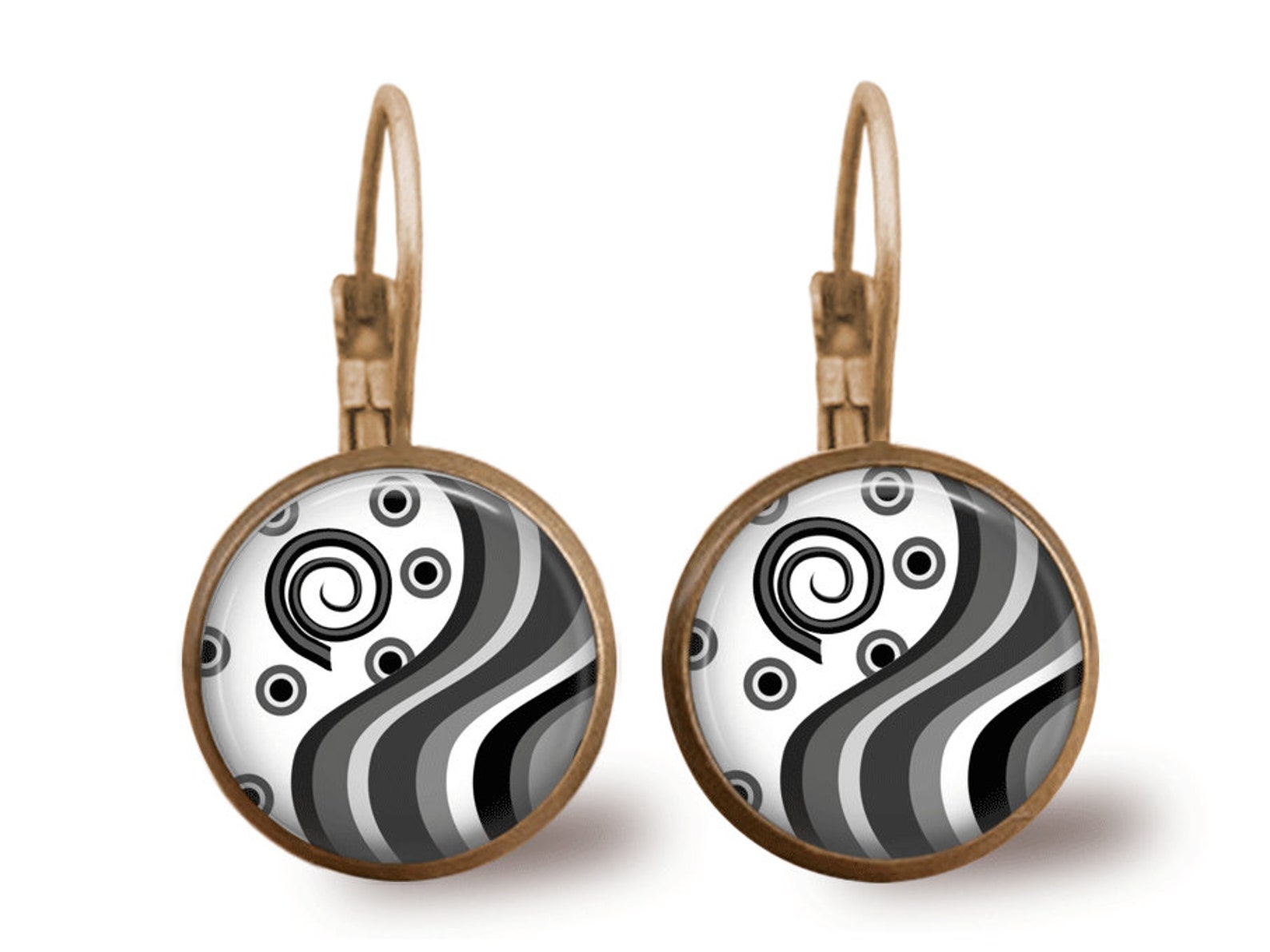 Glass Tile Earrings Glass Tile Jewelry Abstract Earrings Etsy