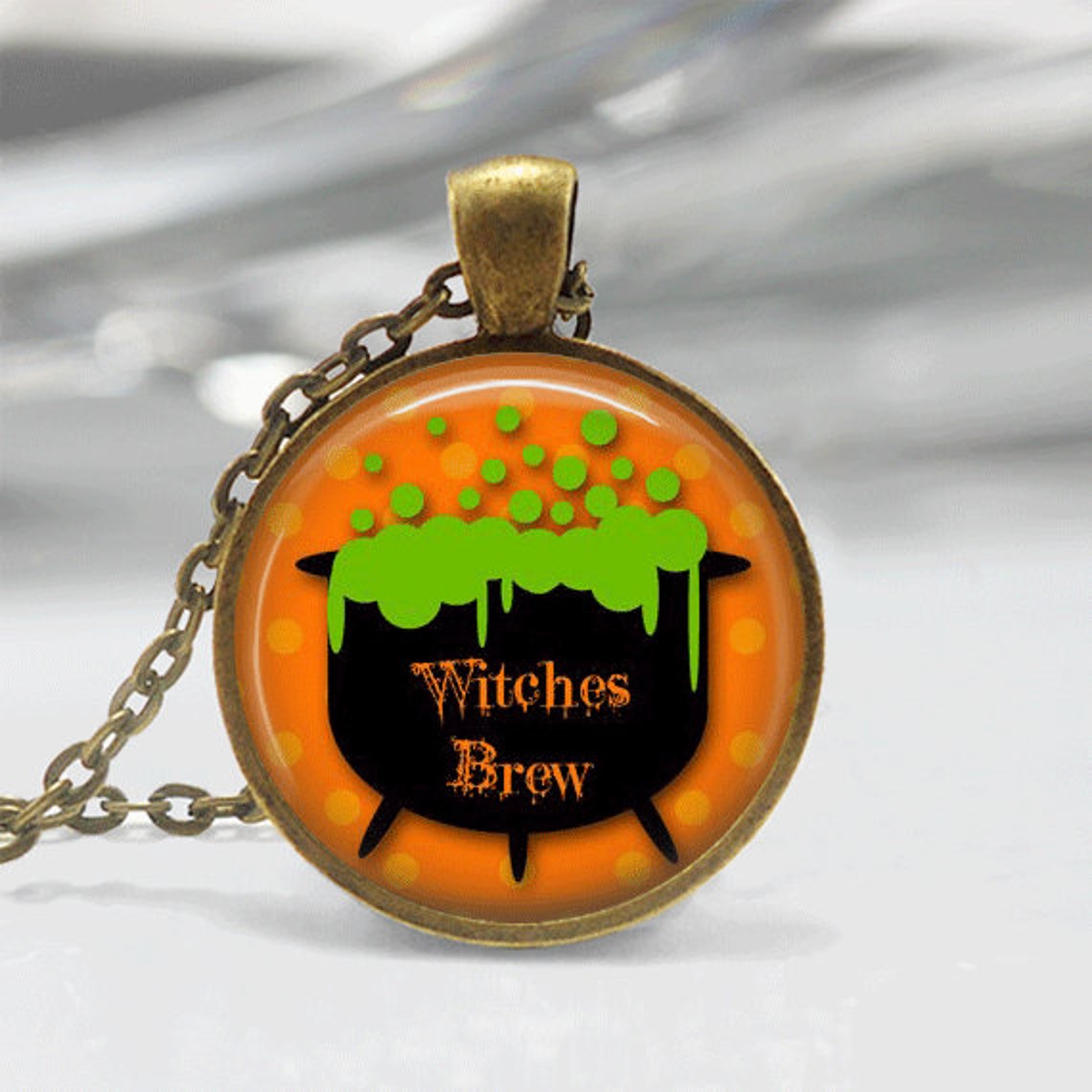 Halloween Necklace Halloween Jewelry Witch Jewelry Witch Etsy