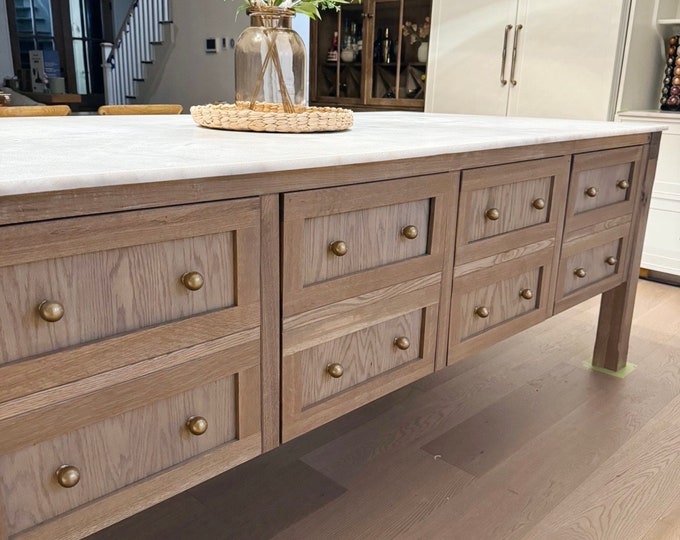 Custom White Oak Kitchen Island - Etsy