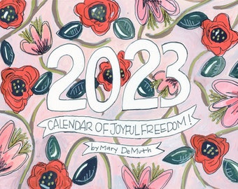 2023 Calendar // freedom verses days // Bible art // Scripture memory // hand lettered // handcrafted Christian gift