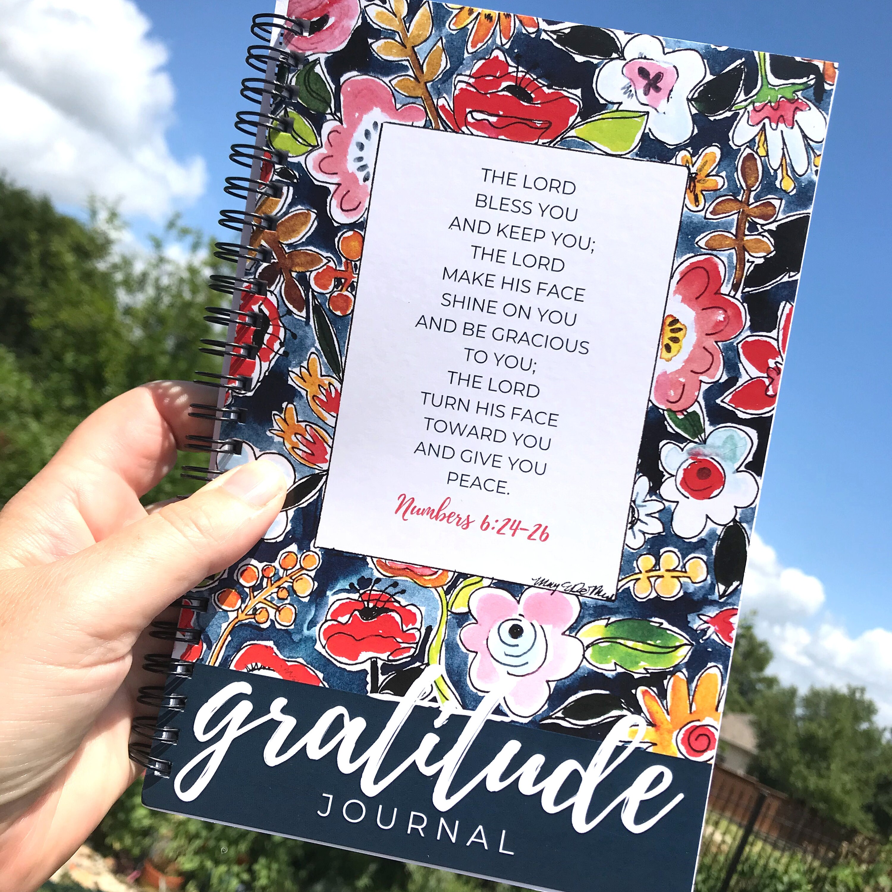 Gratitude Journal // Spiral Bound // Scripture Notebook // Etsy