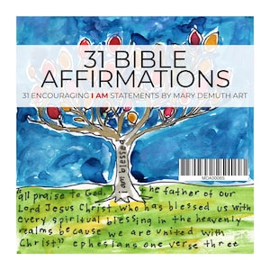 Watercolor Bible Verse Cards: 31 Hand-Lettered Affirmations