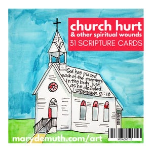 31 cartes Church Hurt // pack de versets véridiques // cartes de correspondance NLT // mémoire des Écritures // versets écrits à la main // cadeau chrétien fabriqué à la main