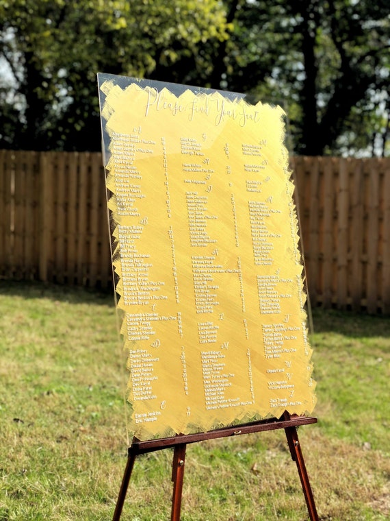 Etsy Acrylic Seating Chart