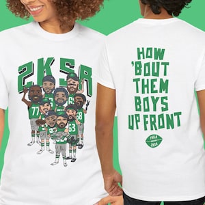 2K SA COMFORT COLORS Saquon Eagles 2-Sided T-Shirt With Numbers, How Bout Them Boys Up Front, Philadelphia Shirt, Retro Eagles 2K Barkley