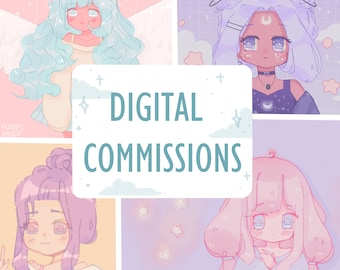 Anime + Chibi Style Digital Art Commissions