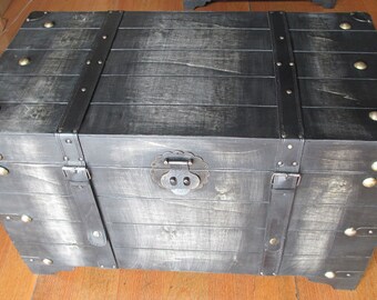 Medium Wooden Storage Decorative Trunk