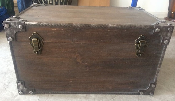 Industrial Style Decorative Storage Trunk Etsy