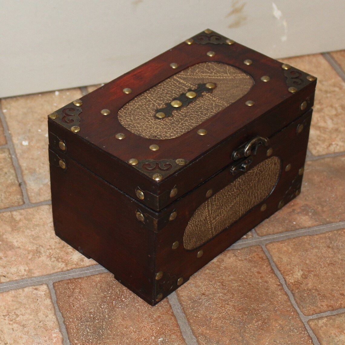 Small Wooden Treasure Chest Etsy