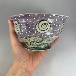 Purple and Pink Patterned Bowl