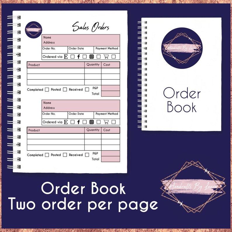 Small Business Order Book Two Per Page Stationery Etsy