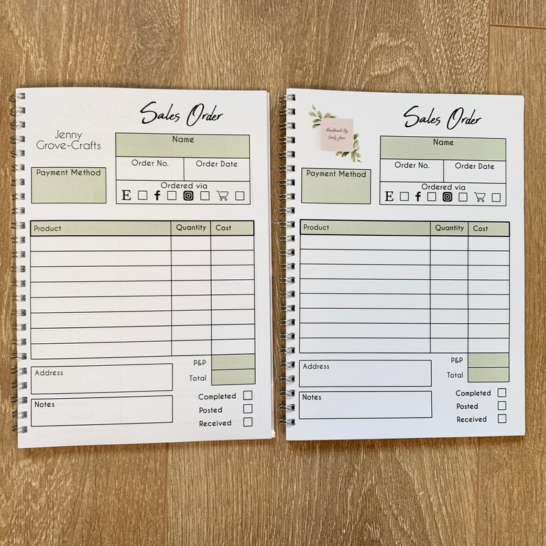 Small Business Order Book Stationery Tracker Tracking Etsy