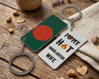 Bangladesh Flag Keyring Bangladeshi wife or husband