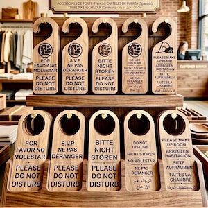 Laser Engraved Wooden 'Do Not Disturb' Door Sign