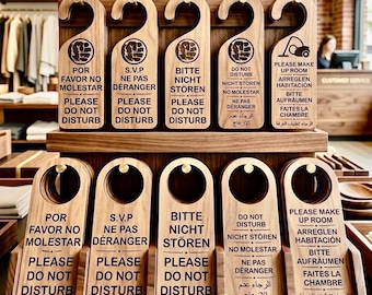 Laser Engraved Wooden 'Do Not Disturb' Door Sign
