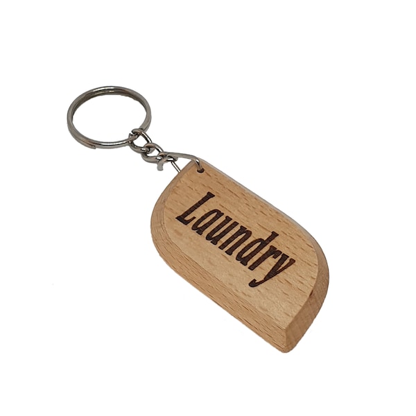 LAUNDRY Keyring Keychain Fob Tag Key Organiser