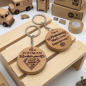 Postbote Schlüsselanhänger Schlüsselanhänger aus Holz Geschenk