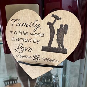 Christmas in Heaven Memorial Engraved Wooden Freestanding Plaque